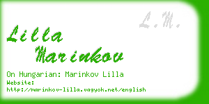 lilla marinkov business card